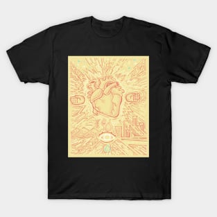 Urban electric heart T-Shirt